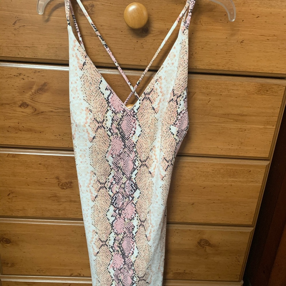 Snakeskin Bodycon Dress Size M